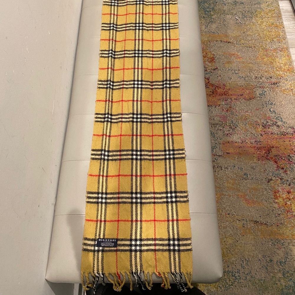 Burberry scarf check print men women 100% cashmere